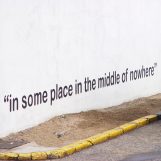 Detail. In some place in middle of nowhere..., 2007 Paint and vinyl on wall. Variable measures Arboleas. Almería, Spain. Artegira Art Fair 2007.