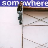 Detail. In some place in middle of nowhere..., 2007 Paint and vinyl on wall. Variable measures Arboleas. Almería, Spain. Artegira Art Fair 2007.