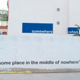 Detail. In some place in middle of nowhere..., 2007 Paint and vinyl on wall. Variable measures Arboleas. Almería, Spain. Artegira Art Fair 2007.