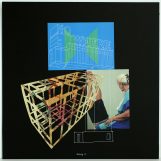 Utopias Essays, 2018. White tempera on black cardboard and laser cutting/Images of Art History. 50x50cm.