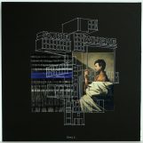 Utopias Essays, 2018. White tempera on black cardboard and laser cutting/Images of Art History. 50x50cm.