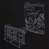 Utopias on scaffoldings, 2018. White tempera on black Canson paper. 54x52cm.